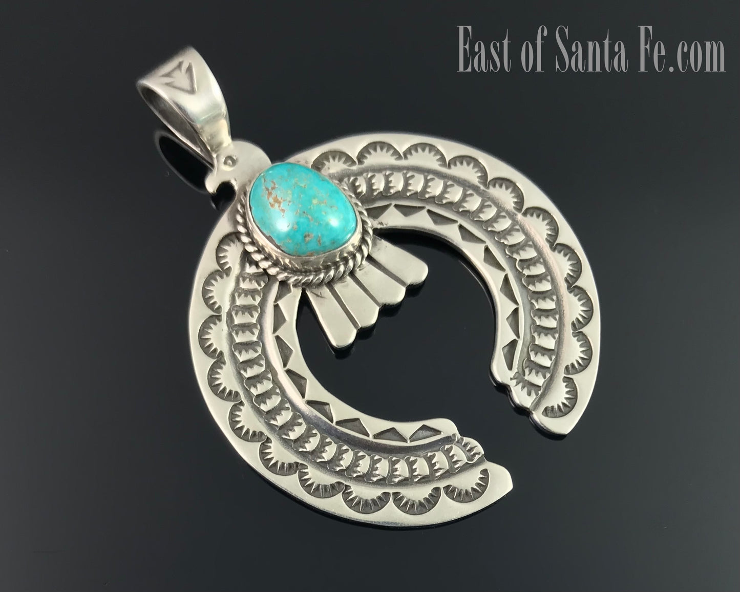 Turquoise Thunderbird Naja Navajo Necklace Pendant Native American - Darrell Cadman