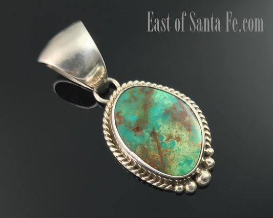 Unusual Turquoise Navajo Pendant Native American - S Skeets