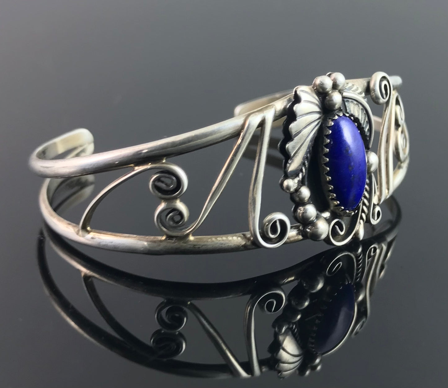 Vintage Lapis Navajo Native American Bracelet - Lee Chee