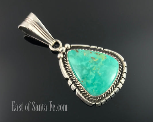 Turquoise Pendant Necklace Navajo Native American - Samuel Yellowhair