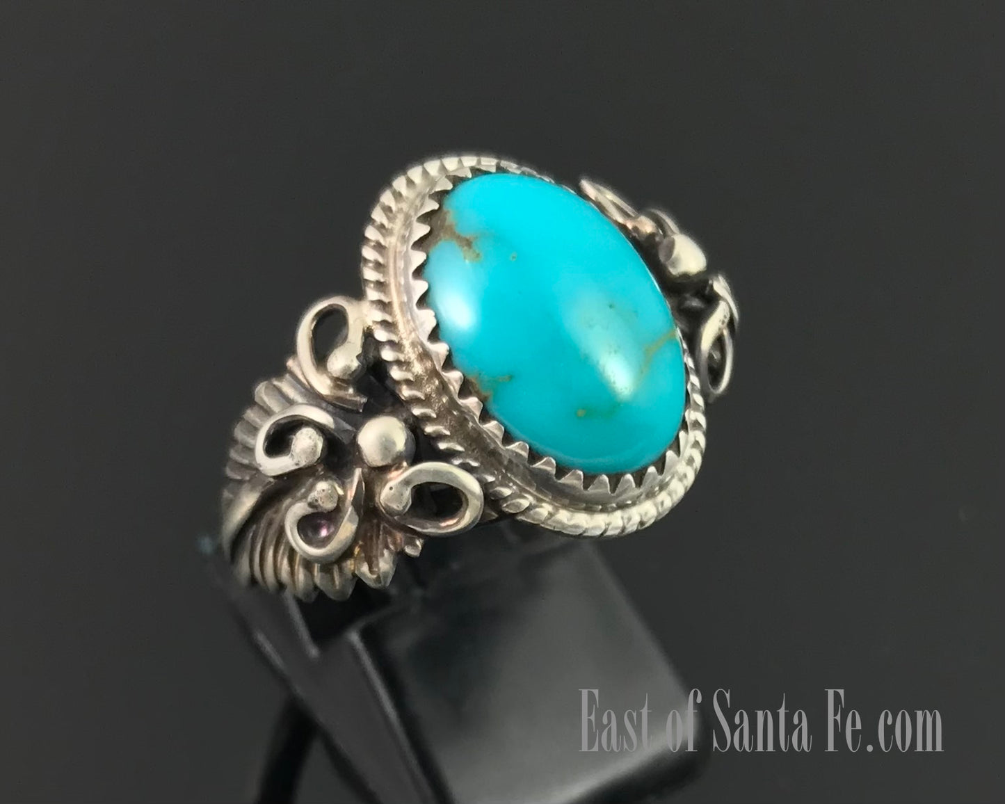 Navajo Turquoise Ring Native American Size 9 1/2 - Jeanette Saunders