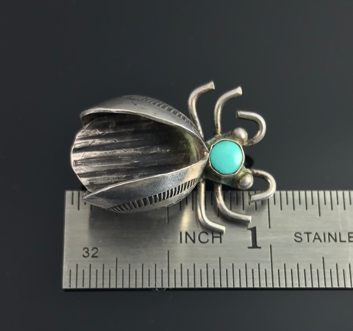 Fred Harvey Era Small Navajo Bug Pins Native American - Vintage