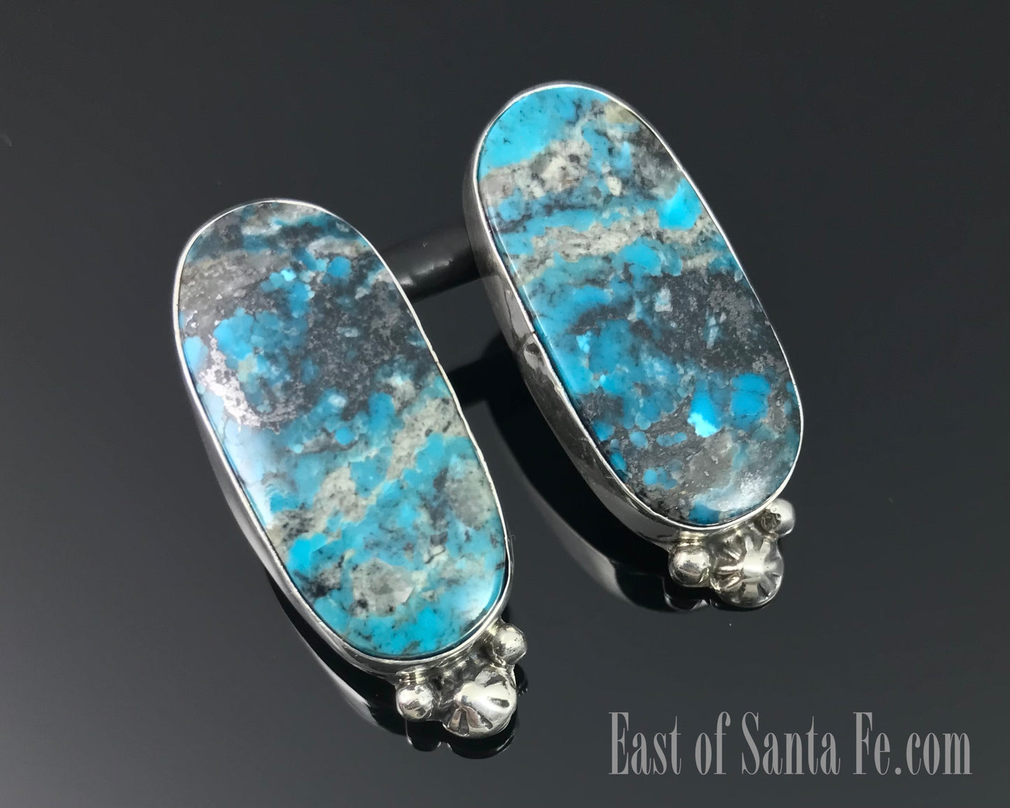 Turquoise Earrings Sterling Silver Native American Navajo - Betta Lee