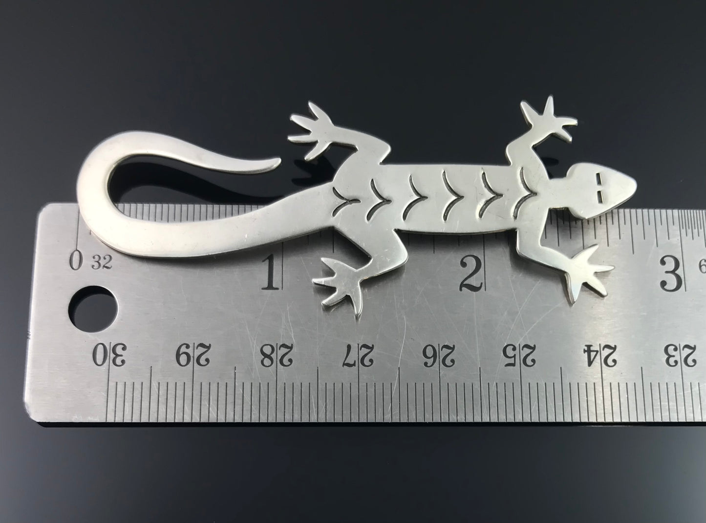 Sterling Silver Lizard Gecko Pin 925 Mexico