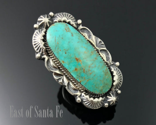 Turquoise Native American Navajo Ring Size 8 - Vintage